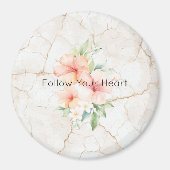 Zomerbries Blush Perzik Hibiscus Magneet (Voorkant)