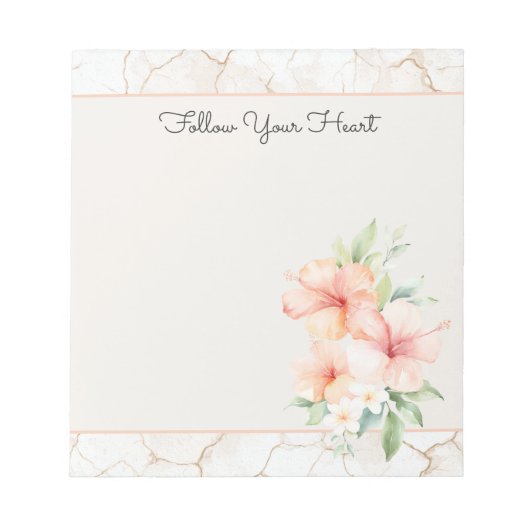 Zomerbries Blush Perzik Hibiscus Notitieblok (Voorkant)