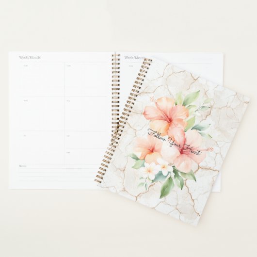Zomerbries Blush Perzik Hibiscus Planner (Display)