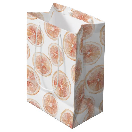 Zomerbries Grapefruit Perzik Bruiloftsfeest Medium Cadeauzakje (Voorkant Gekanteld)