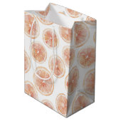 Zomerbries Grapefruit Perzik Bruiloftsfeest Medium Cadeauzakje (Achterkant Gekanteld)