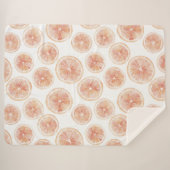 Zomerbries Grapefruit Perzik Sherpa Deken (Voorkant (horizontaal))
