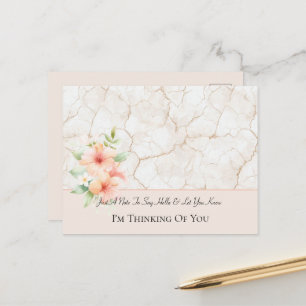 Zomerbries Hibiscus Bloemen Denk Aan Jou Briefkaart