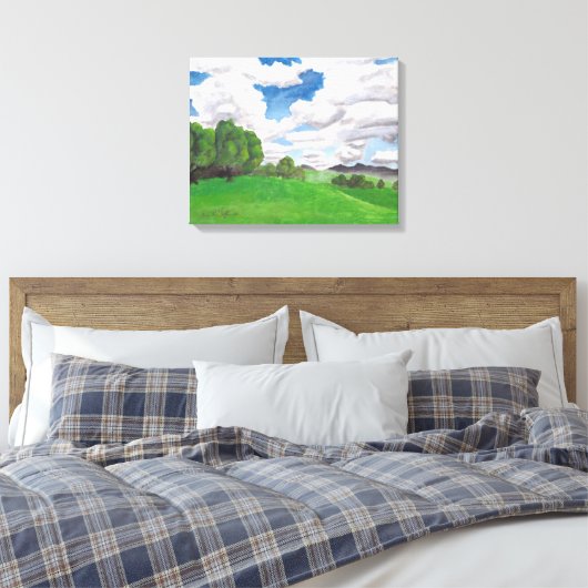 Zomerbries in de heuvels: canvas Standaard (Insitu (Slaapkamer))