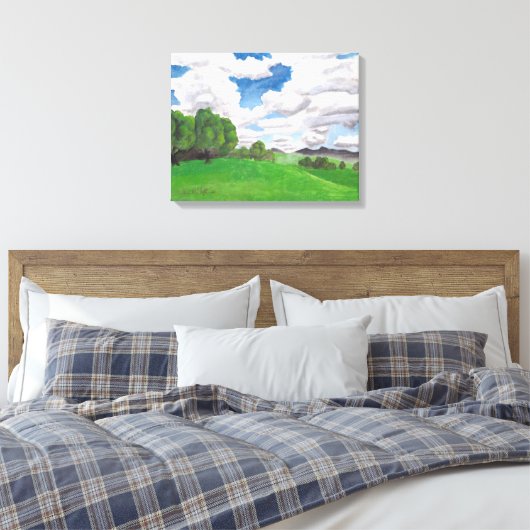 Zomerbries in de heuvels: canvas Uncropped (Insitu (Slaapkamer))