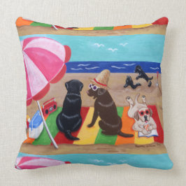 Zomerbries Labradors Schilderij Kussen