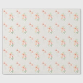 Zomerbries perzik hibiscus & orchideeën cadeaupapier (Vlak)