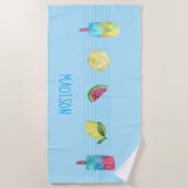 Zomerbries: Waterverf trakteert op strandlaken (Voorkant)