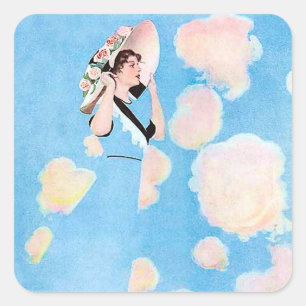 Zomerbriesjes door C Coles Phillips Vierkante Sticker