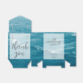 Zomerbruiloft door de blauw golvende zee ombre oce bedankdoosjes (Uitgevouwen)