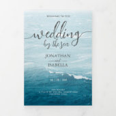 Zomerbruiloft door de blauw golvende zee ombre oce drieluik programma (Cover)