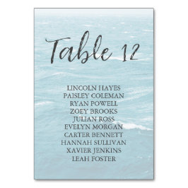 Zomerbruiloft door de blauw golvende zee ombre oce kaart