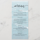 Zomerbruiloft door de blauw golvende zee ombre oce menu (Voorkant)