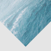 Zomerbruiloft door de blauw golvende zee ombre oce tissuepapier (Detail)