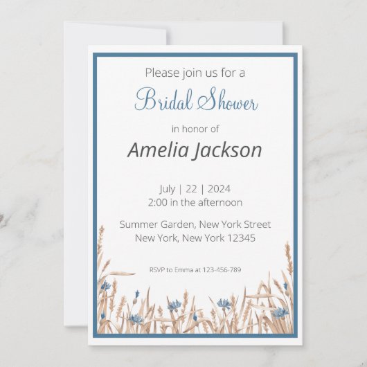 Zomerbruiloft minimalistisch Vrijgezellenfeest Kaart (Voorkant)