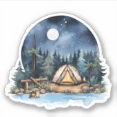 Zomercamping Vinyl Sticker (Voorkant)