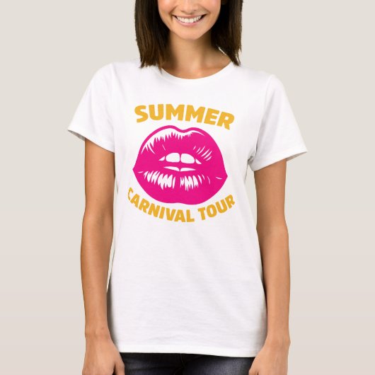 Zomercarnavalstour Kleurrijke festivalvibes T-shirt (Voorkant)