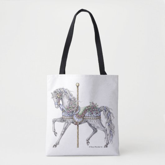 Zomercarrousel Paard Boodschappentas Tote Bag (Voorkant)