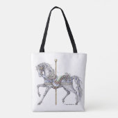 Zomercarrousel Paard Boodschappentas Tote Bag (Achterkant)