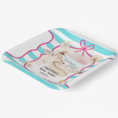 Zomerchique strand- en golven bruidsdouche papieren bordje (Gebogen)