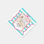 Zomerchique strand en golven bruidsdouche servet (Hoek)