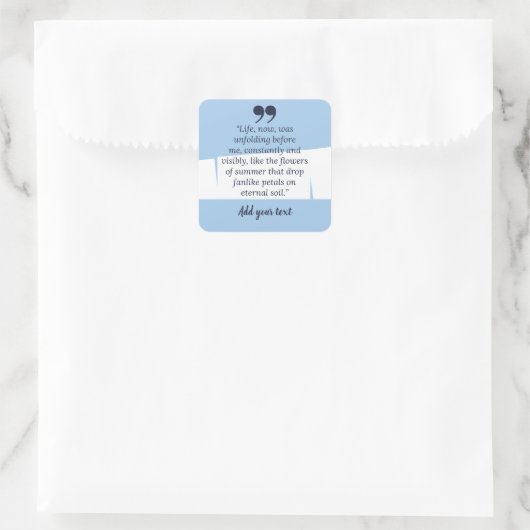 Zomercitaten Groet Vierkante Sticker (Tas)