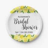 Zomercitroen Citrus Vrijgezellenfeest Geel Levendi Papieren Bordje (Voorkant)