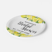 Zomercitroen Citrus Vrijgezellenfeest Geel Levendi Papieren Bordje (Gekanteld)