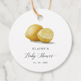Zomercitroen Limoen Citrus Baby shower Bedankjes Labels