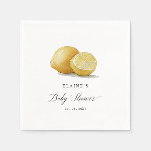 Zomercitroen Limoen Citrus Baby shower Servet