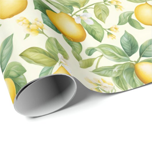 Zomercitroen Waterverf Cadeaupapier (Rol Hoek)