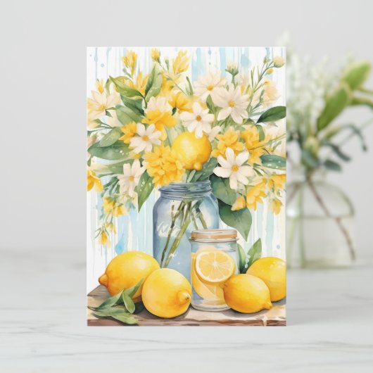 Zomercitroenbloesempot Aankondiging (Staand voorkant)