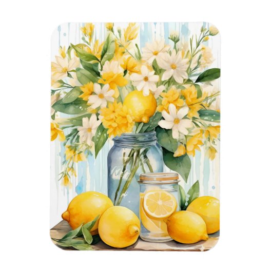 Zomercitroenbloesempot Magneet (Verticaal)