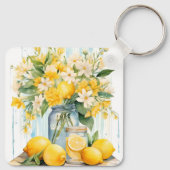 Zomercitroenbloesempot Sleutelhanger (Achterkant)
