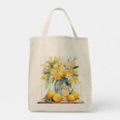 Zomercitroenbloesempot Tote Bag (Achterkant)