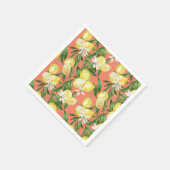 zomercitroenen en citroenbloesem servet (Hoek)