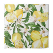 zomercitroenen en citroenbloesem tegeltje (Voorkant)