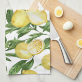 zomercitroenen en citroenbloesem theedoek (Quarter Fold)