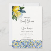 Zomercitroenen mediterraan Vrijgezellenfeest Kaart (Voorkant)