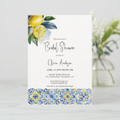 Zomercitroenen mediterraan Vrijgezellenfeest Kaart (Staand voorkant)