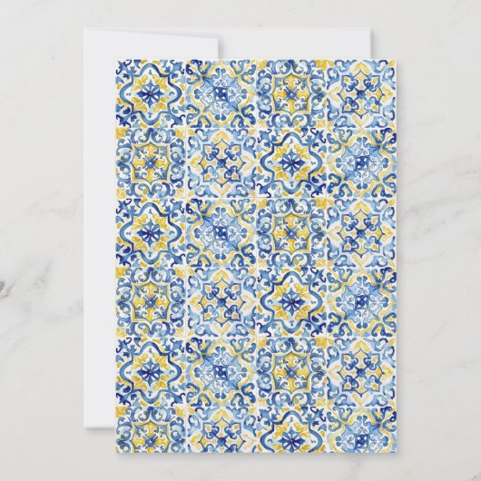 Zomercitroenen mediterraan Vrijgezellenfeest Kaart (Achterkant)