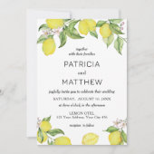 Zomercitroenen Uitnodiging voor bruiloft (Voorkant)
