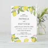 Zomercitroenen Uitnodiging voor bruiloft (Staand voorkant)