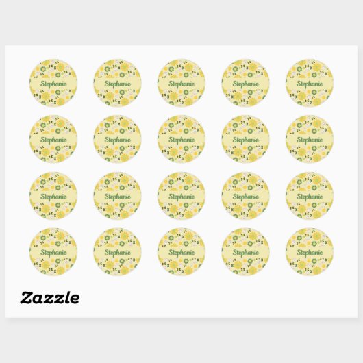 Zomercitrus gepersonaliseerde Sticker (Vel)