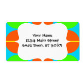 Zomercitrus limoen groen Sinaasappel geel Blauwgro Etiket (Voorkant)