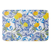 Zomercitrusvruchten, boho, bohaan, bloemMiddelland Badmat (Voorkant)