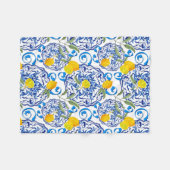 Zomercitrusvruchten, boho, bohaan, bloemMiddelland Fleece Deken (Voorkant (Horizontaal))