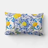 Zomercitrusvruchten, boho, bohaan, bloemMiddelland Kussen (Achterkant)