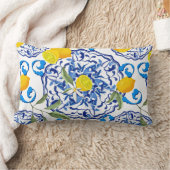 Zomercitrusvruchten, boho, bohaan, bloemMiddelland Kussen (Deken)