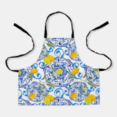 Zomercitrusvruchten, boho, bohaan, bloemMiddelland Schort (Voorkant)